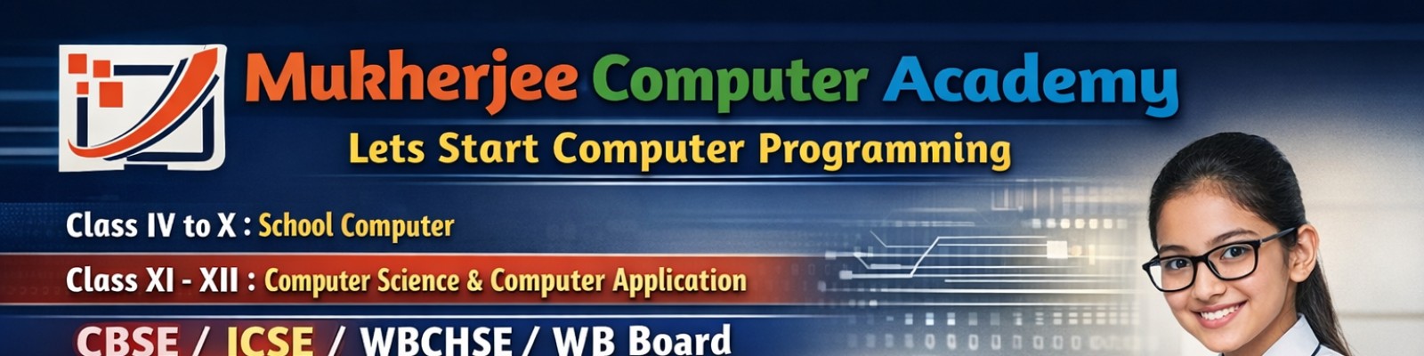 Mukherjee Computer Academy Banner